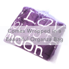 Load image into Gallery viewer, I love You Throw Blanket The Perfect Caring Gift for Best Friends, Couples & Family, ( Purple)