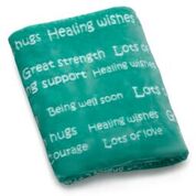 Load image into Gallery viewer, Healing Thoughts Blanket The Perfect Caring Gift (Teal)