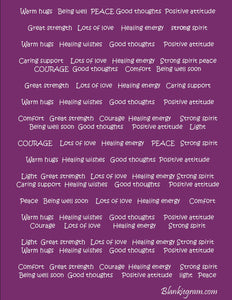 Healing Thoughts Blanket The Perfect Caring Gift (Purple)