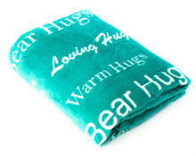 Load image into Gallery viewer, Hugs Blanket The Perfect Caring Gift (Teal)