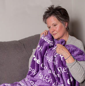 Faith Blanket the Perfect Caring Gift (Purple)