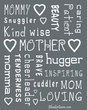 Load image into Gallery viewer, Mother Throw Blanket for Loving, Kind & Inspiring Moms (Grey)