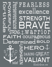 Load image into Gallery viewer, Bravery Inspirational Throw Blanket For Strength &amp; Encouragement (Grey)