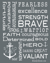 Load image into Gallery viewer, Bravery Inspirational Throw Blanket For Strength & Encouragement (Grey)