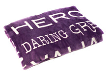 Load image into Gallery viewer, Bravery Inspirational Throw Blanket For Strength & Encouragement (Purple)