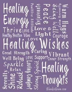 Healing Wishes Throw Blanket The Perfect Caring Gift (Purple)