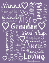 Load image into Gallery viewer, Grandmother Throw Blanket for Kind Loving and Inspiring Grandmas The Perfect Caring Gift (Purple)