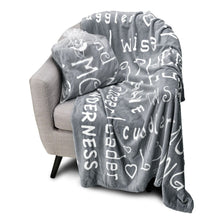 Load image into Gallery viewer, Mother Throw Blanket for Loving, Kind & Inspiring Moms (Grey)