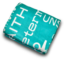 Load image into Gallery viewer, Bravery Inspirational Throw Blanket For Strength &amp; Encouragement (Teal)