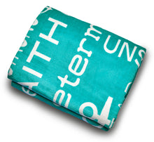 Load image into Gallery viewer, Bravery Inspirational Throw Blanket For Strength & Encouragement (Teal)