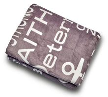 Load image into Gallery viewer, Bravery Inspirational Throw Blanket For Strength & Encouragement (Grey)