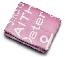 Load image into Gallery viewer, Bravery Inspirational Throw Blanket For Strength & Encouragement (Pink)