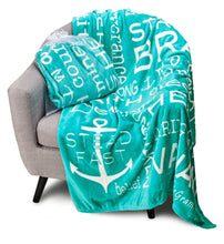 Load image into Gallery viewer, Bravery Inspirational Throw Blanket For Strength & Encouragement (Teal)
