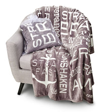 Load image into Gallery viewer, Bravery Inspirational Throw Blanket For Strength & Encouragement (Grey)