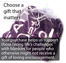 Load image into Gallery viewer, Bravery Inspirational Throw Blanket For Strength & Encouragement (Purple)