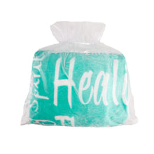 Load image into Gallery viewer, Healing Wishes Throw Blanket The Perfect Caring Gift (Teal)