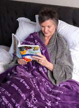 Load image into Gallery viewer, Healing Thoughts Blanket The Perfect Caring Gift (Purple)