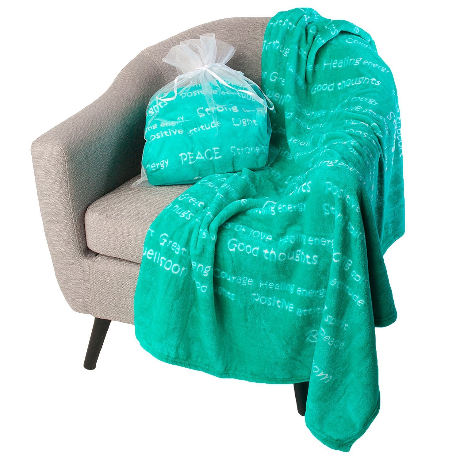Teal green throw blanket clearance