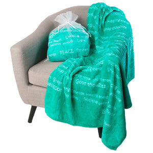 Healing Thoughts Blanket The Perfect Caring Gift (Teal)