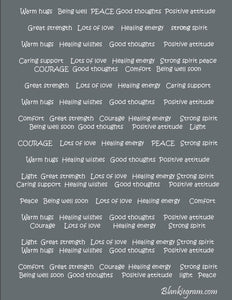 Healing Thoughts Blanket The Perfect Caring Gift (Gray)