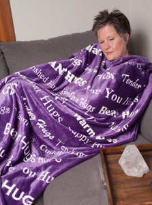 Hugs Blanket The Perfect Caring Gift (Purple)