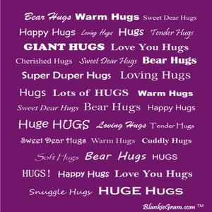 Hugs Blanket The Perfect Caring Gift (Purple)