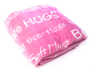 Hugs Blanket The Perfect Caring Gift (Pink)