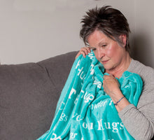 Load image into Gallery viewer, Hugs Blanket The Perfect Caring Gift (Teal)