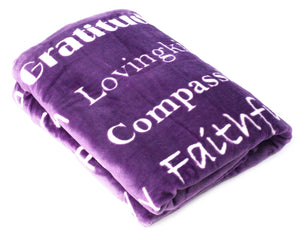 Faith Blanket the Perfect Caring Gift (Purple)