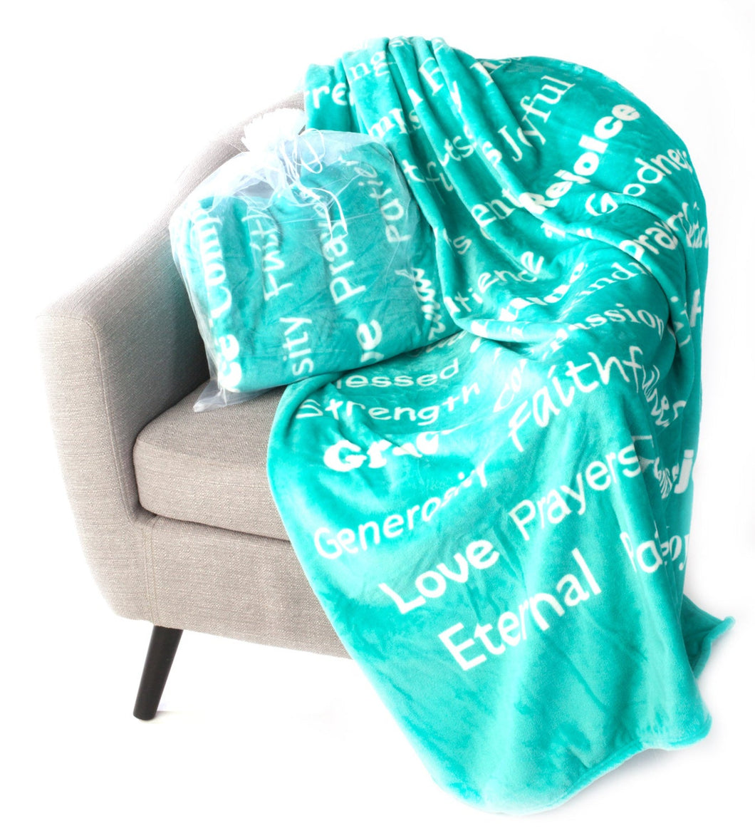 Faith Blanket The Perfect Caring Gift (Teal)