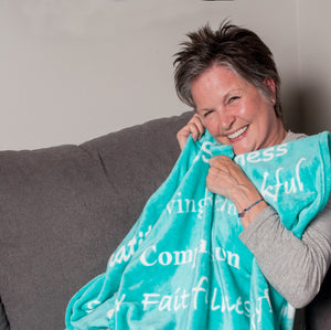 Faith Blanket The Perfect Caring Gift (Teal)