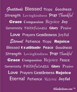 Faith Blanket the Perfect Caring Gift (Purple)