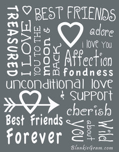 I love You Throw Blanket The Perfect Caring Gift for Best Friends, Couples & Family, (Grey)