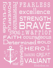 Load image into Gallery viewer, Bravery Inspirational Throw Blanket For Strength &amp; Encouragement (Pink)