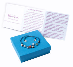 Handmade Blessing Bracelet The Perfect Caring Gift (Blue)