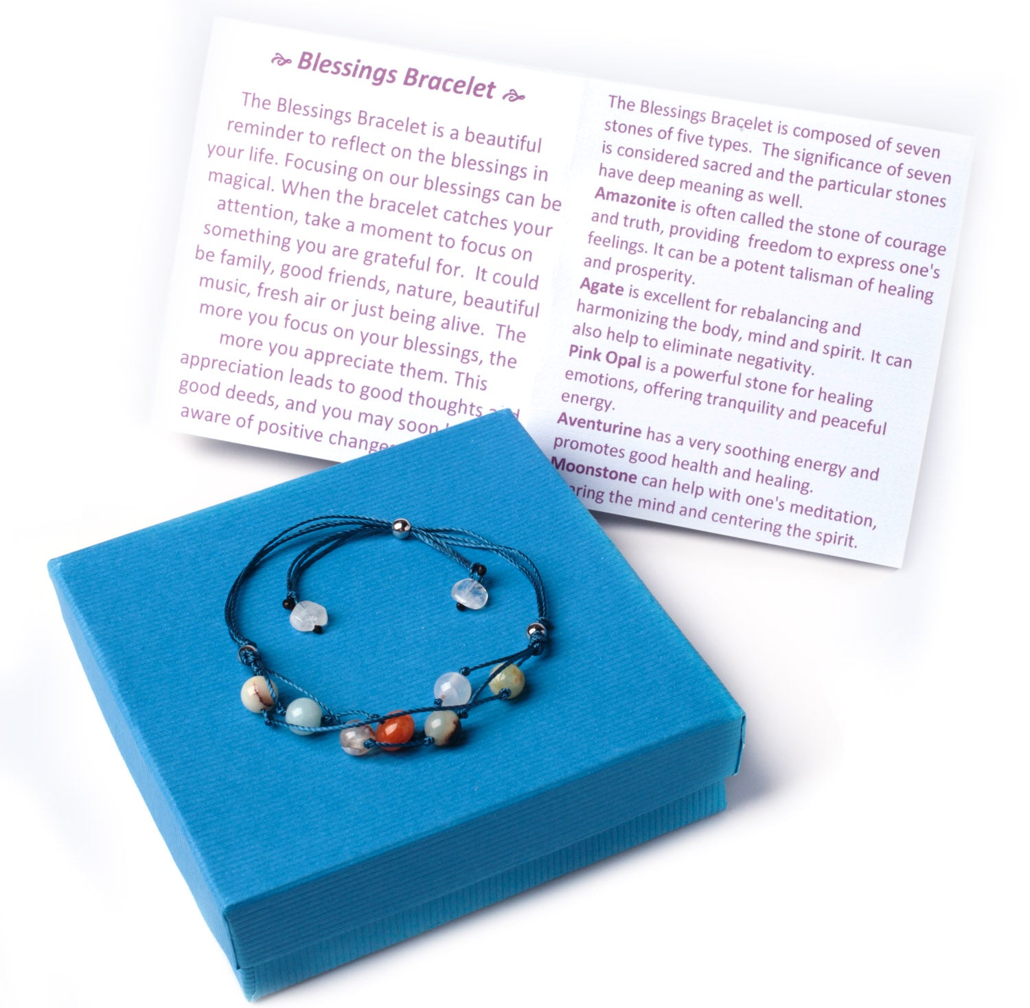 Handmade Blessing Bracelet The Perfect Caring Gift (Blue