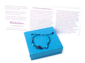 Handmade Healing Energy Bracelet The Perfect Caring Gift (Blue)