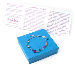 Handmade Healing Energy Bracelet The Perfect Caring Gift (Gray)