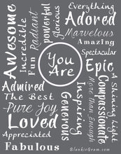 Load image into Gallery viewer, You Are Awesome Throw Blanket to Express Gratitude and Admiration (Grey)
