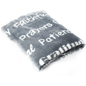 Faith Blanket The Perfect Caring Gift (Grey)