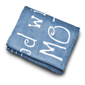 Mother Throw Blanket for Loving, Kind & Inspiring Moms (Blue)