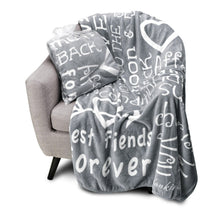Load image into Gallery viewer, I love You Throw Blanket The Perfect Caring Gift for Best Friends, Couples &amp; Family, (Grey)