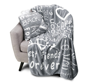 I love You Throw Blanket The Perfect Caring Gift for Best Friends, Couples & Family, (Grey)