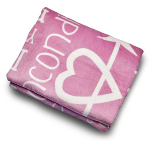 I love You Throw Blanket The Perfect Caring Gift for Best Friends, Couples & Family, (Pink)