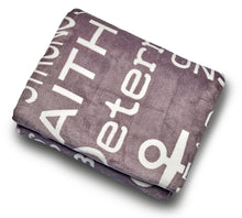 Load image into Gallery viewer, Bravery Inspirational Throw Blanket For Strength &amp; Encouragement (Grey)
