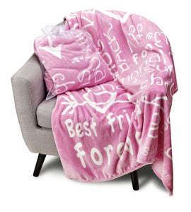 I love You Throw Blanket The Perfect Caring Gift for Best Friends, Couples & Family, (Pink)