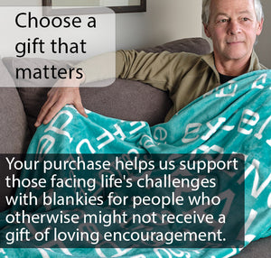 Bravery Inspirational Throw Blanket For Strength & Encouragement (Teal)