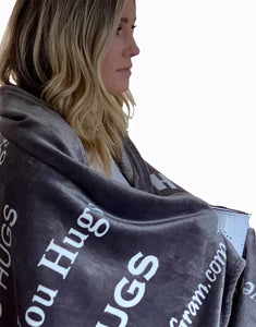 Hugs Blanket The Perfect Caring Gift (Gray)