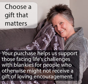 Healing Thoughts Blanket The Perfect Caring Gift (Gray)