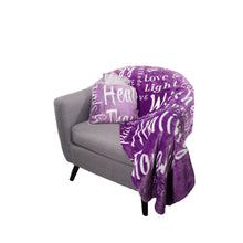 Load image into Gallery viewer, Healing Wishes Throw Blanket The Perfect Caring Gift (Purple)